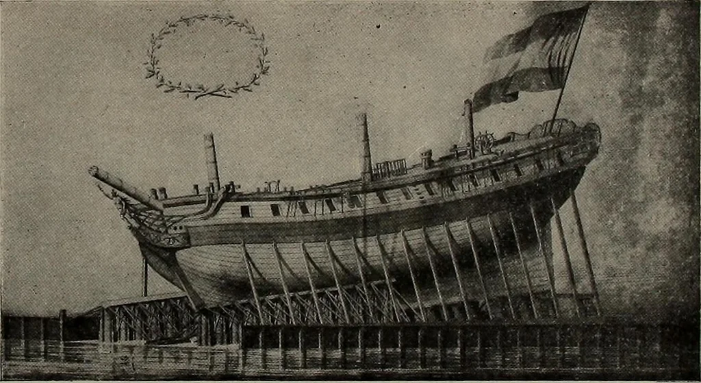 An illustration from Shipbuilding from its beginnings, 1913, leaf 50
