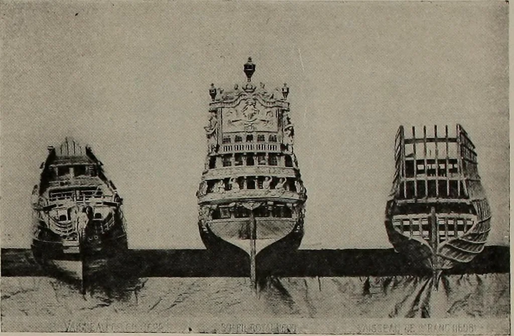 An illustration from Shipbuilding from its beginnings, 1913, leaf 52