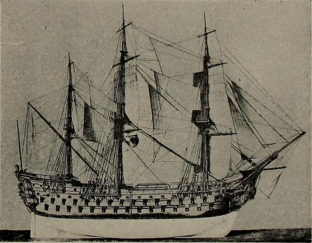 An illustration from Shipbuilding from its beginnings, 1913, leaf 52