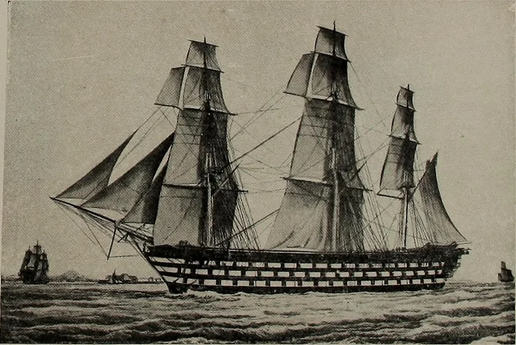 An illustration from Shipbuilding from its beginnings, 1913, leaf 53