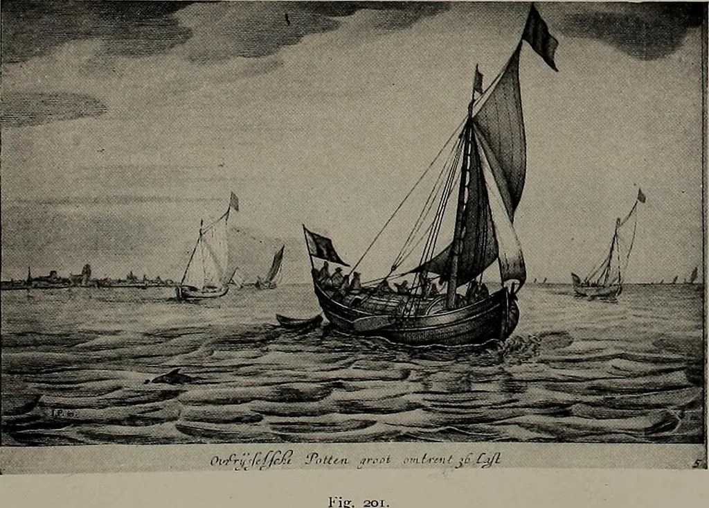 An illustration from Shipbuilding from its beginnings, 1913, leaf 60