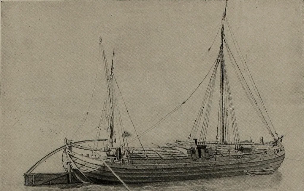 An illustration from Shipbuilding from its beginnings, 1913, leaf 64