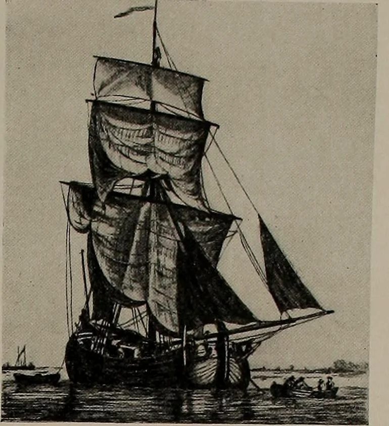 An illustration from Shipbuilding from its beginnings, 1913, leaf 68
