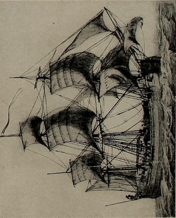 An illustration from Shipbuilding from its beginnings, 1913, leaf 68