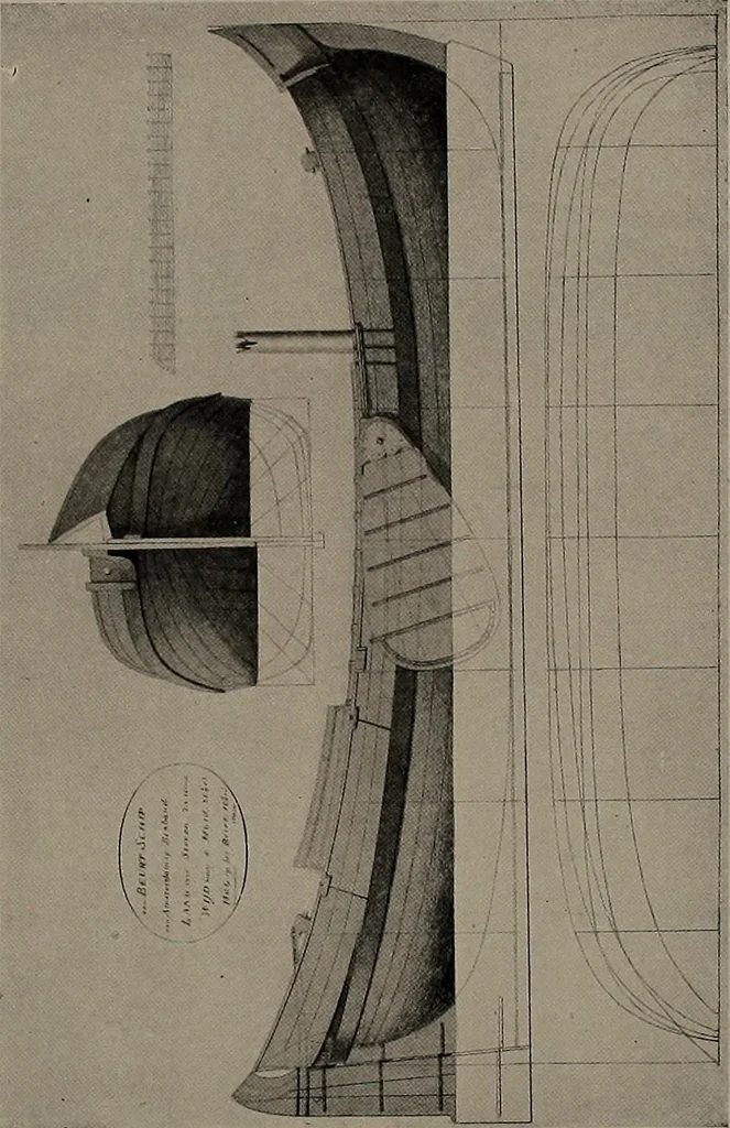 An illustration from Shipbuilding from its beginnings, 1913, leaf 69