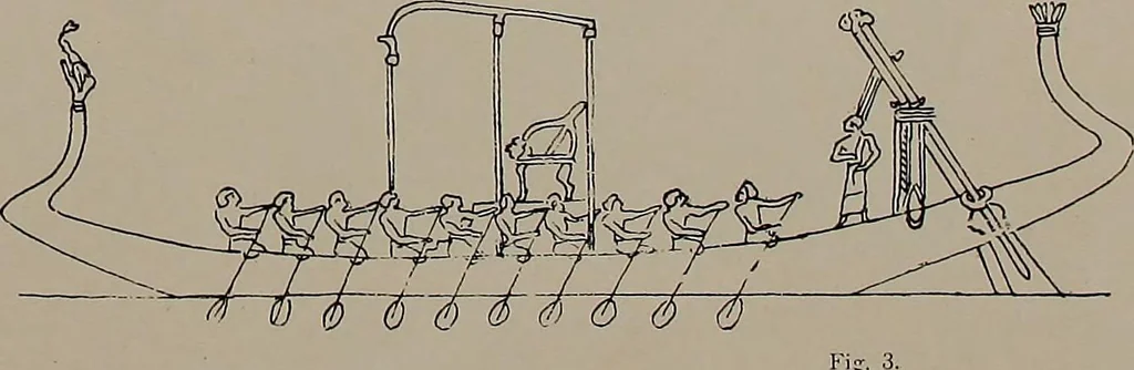 An illustration from Shipbuilding from its beginnings, 1913, leaf 7