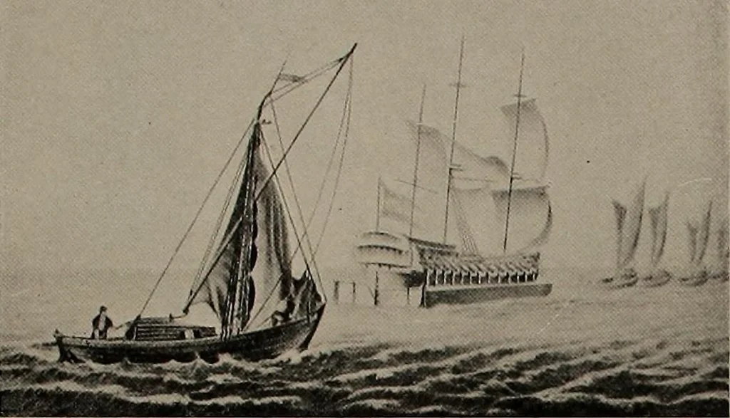 An illustration from Shipbuilding from its beginnings, 1913, leaf 70