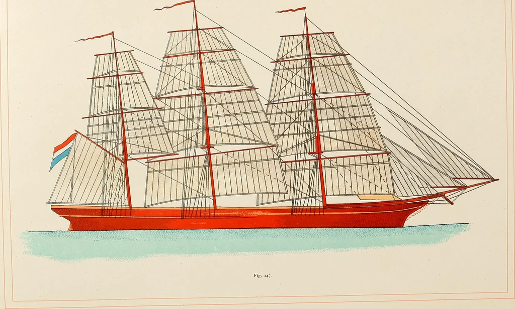 An illustration from Shipbuilding from its beginnings, 1913, leaf 100