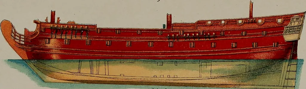 An illustration from Shipbuilding from its beginnings, 1913, leaf 12