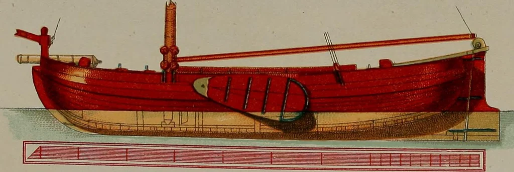 An illustration from Shipbuilding from its beginnings, 1913, leaf 13