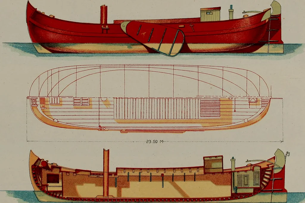 An illustration from Shipbuilding from its beginnings, 1913, leaf 23