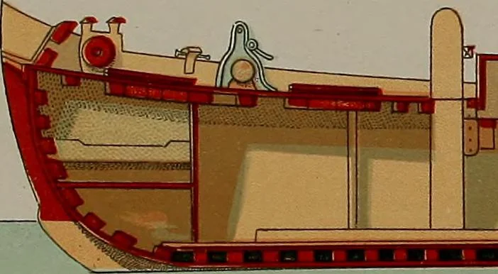 An illustration from Shipbuilding from its beginnings, 1913, leaf 24