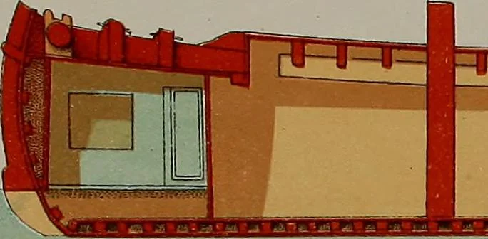 An illustration from Shipbuilding from its beginnings, 1913, leaf 27