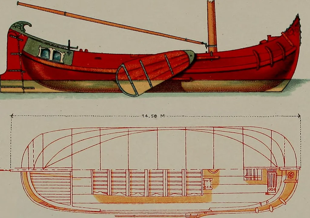 An illustration from Shipbuilding from its beginnings, 1913, leaf 31