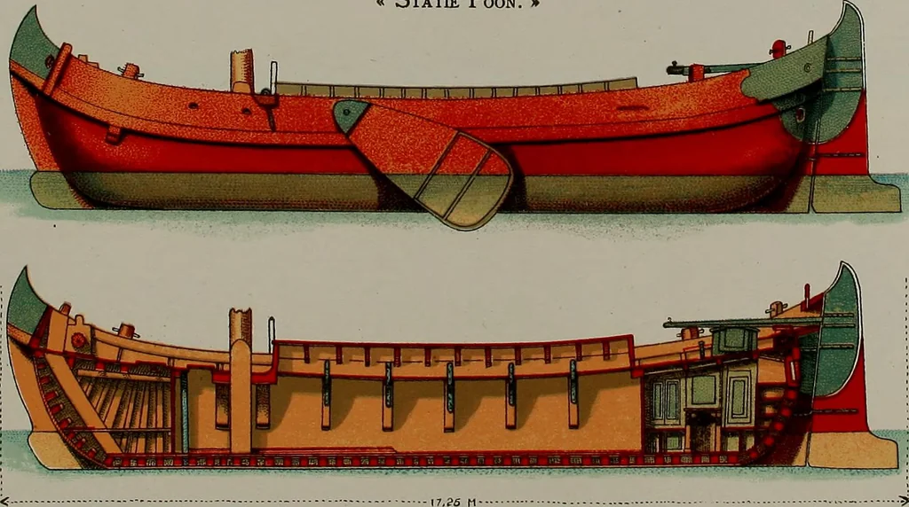 An illustration from Shipbuilding from its beginnings, 1913, leaf 31