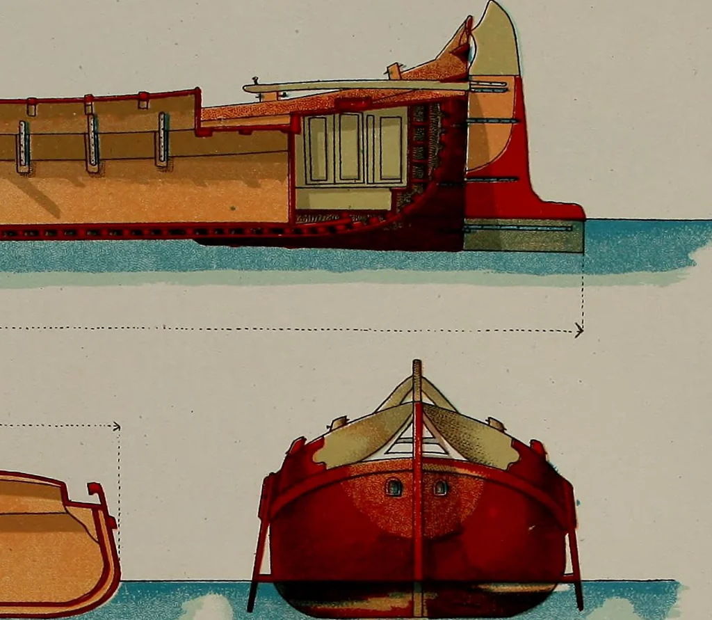 An illustration from Shipbuilding from its beginnings, 1913, leaf 33