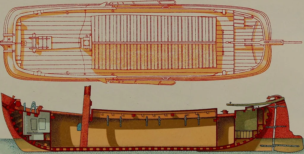 An illustration from Shipbuilding from its beginnings, 1913, leaf 34