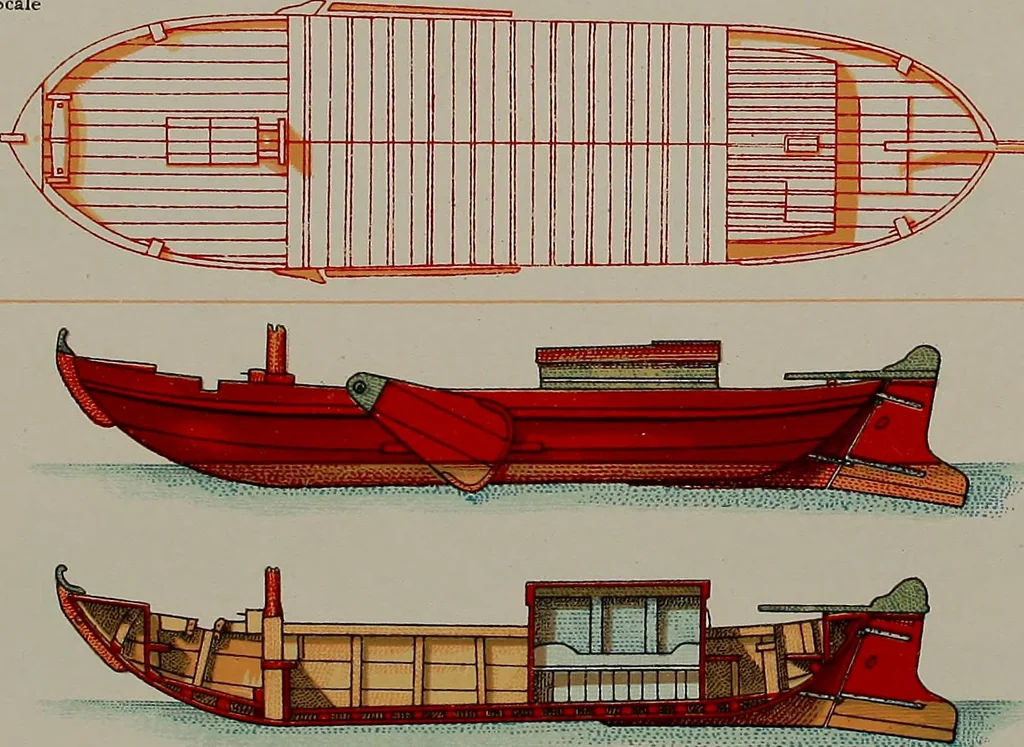 An illustration from Shipbuilding from its beginnings, 1913, leaf 37