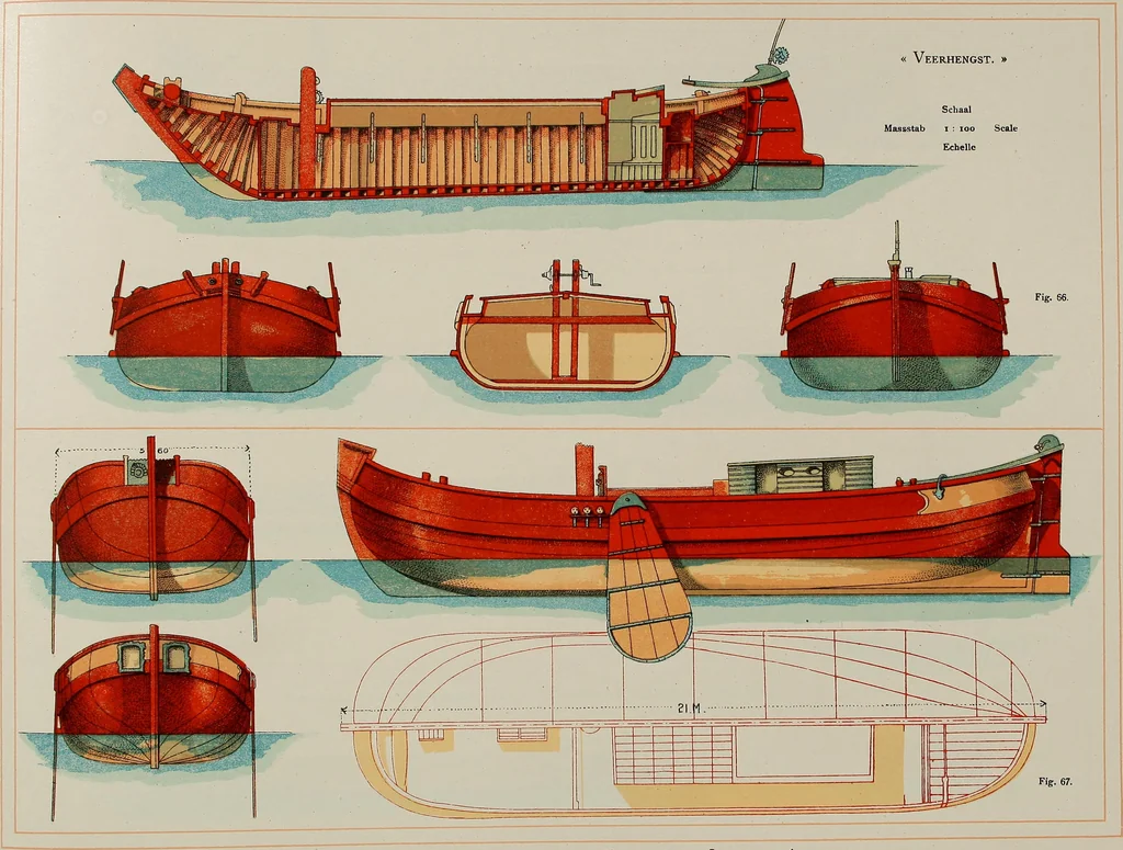An illustration from Shipbuilding from its beginnings, 1913, leaf 49
