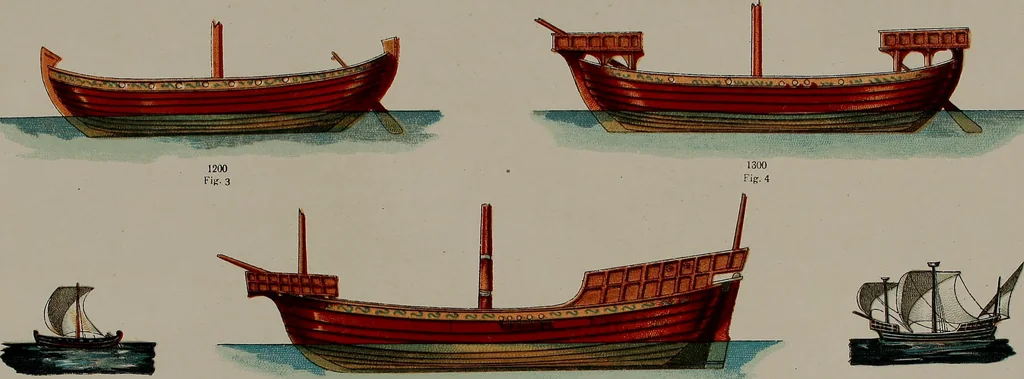 An illustration from Shipbuilding from its beginnings, 1913, leaf 5