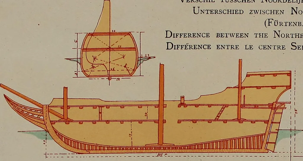 An illustration from Shipbuilding from its beginnings, 1913, leaf 6