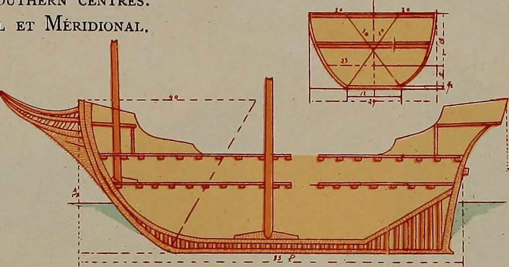 An illustration from Shipbuilding from its beginnings, 1913, leaf 6