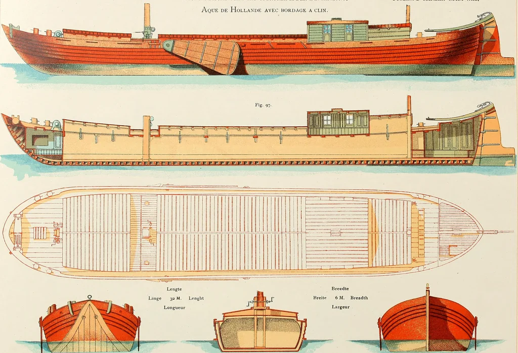An illustration from Shipbuilding from its beginnings, 1913, leaf 66