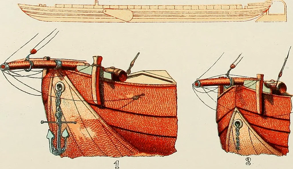 An illustration from Shipbuilding from its beginnings, 1913, leaf 69