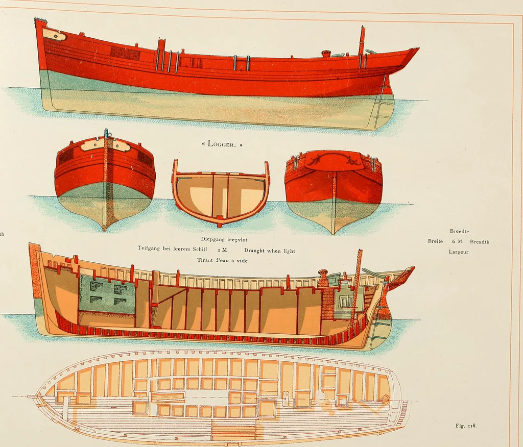 An illustration from Shipbuilding from its beginnings, 1913, leaf 81