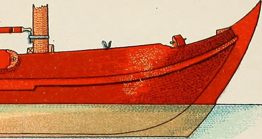 An illustration from Shipbuilding from its beginnings, 1913, leaf 84