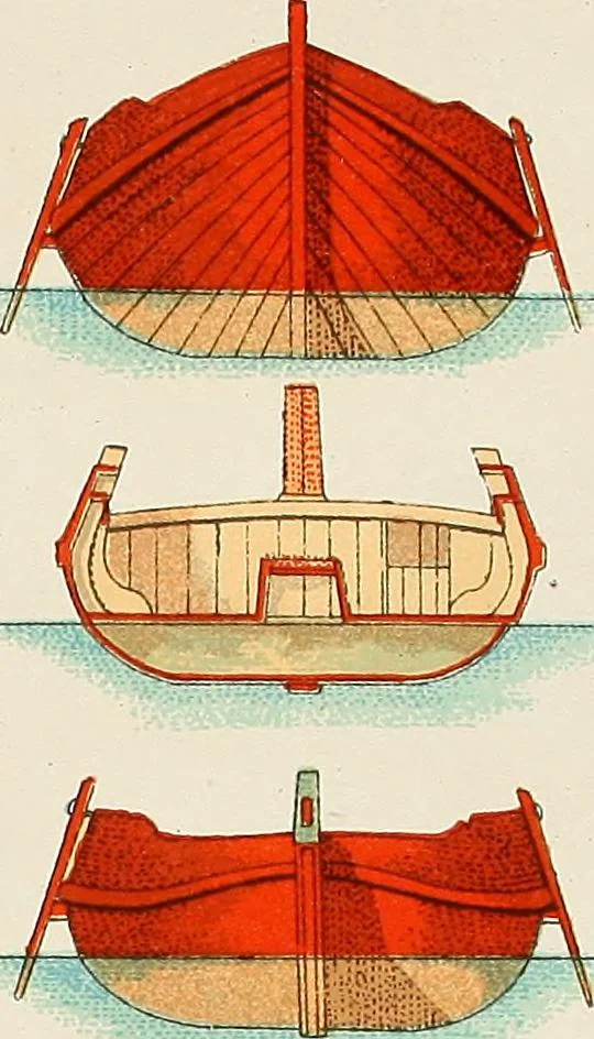 An illustration from Shipbuilding from its beginnings, 1913, leaf 85
