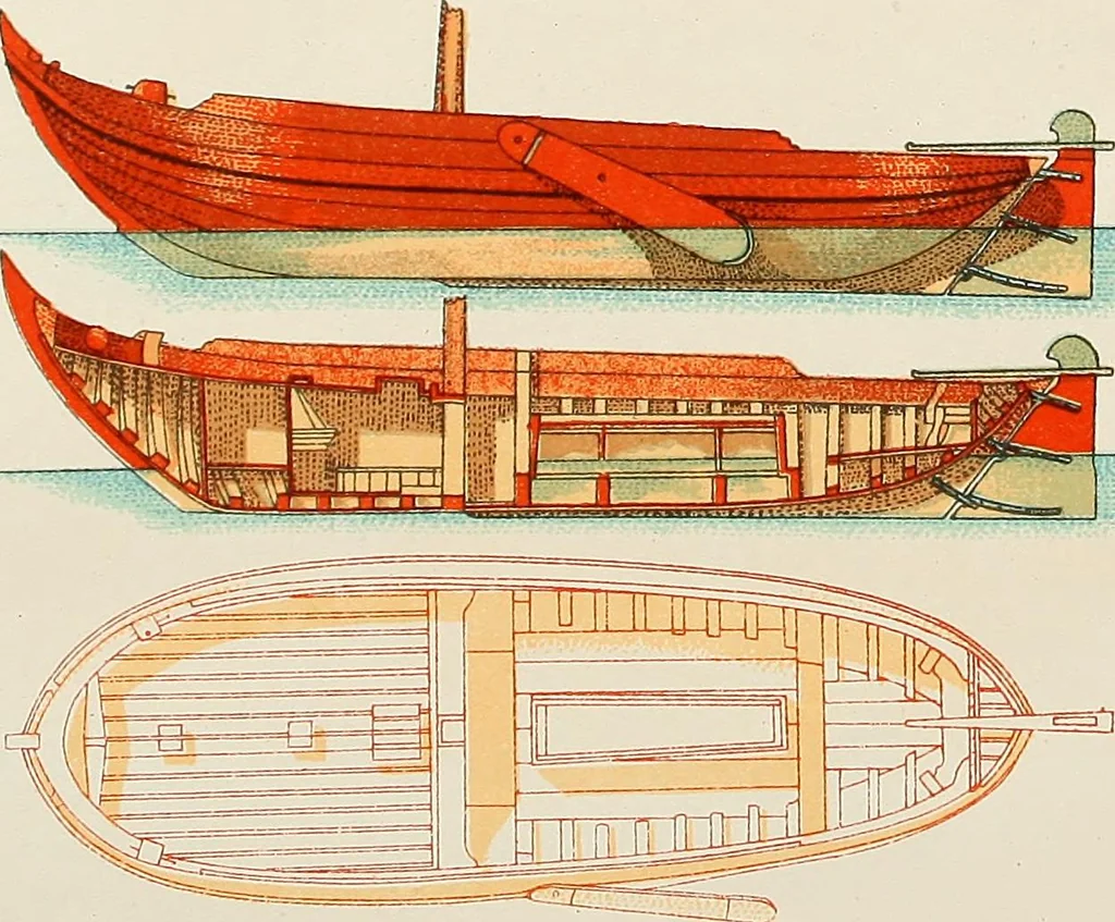 An illustration from Shipbuilding from its beginnings, 1913, leaf 85