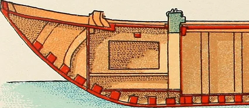 An illustration from Shipbuilding from its beginnings, 1913, leaf 92