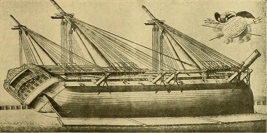 An illustration from Shipbuilding from its beginnings, 1913, leaf 100