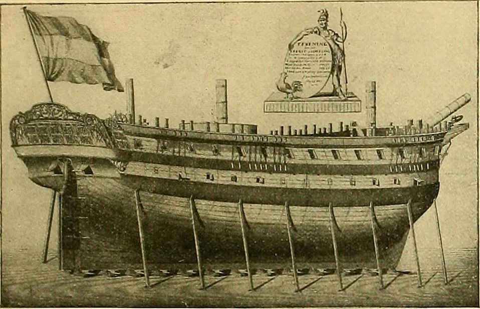 An illustration from Shipbuilding from its beginnings, 1913, leaf 100