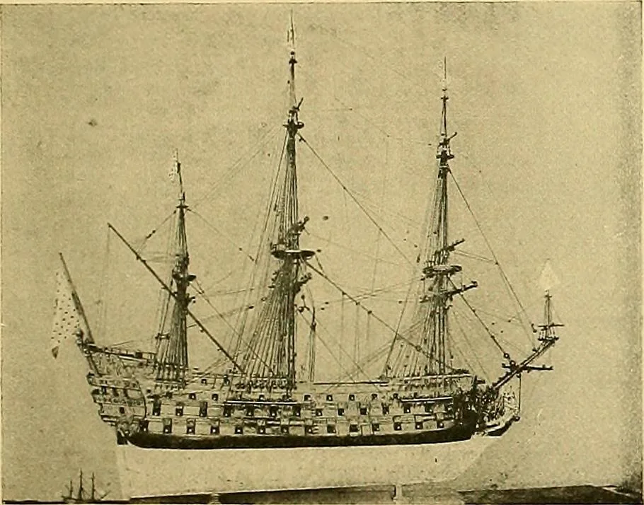 An illustration from Shipbuilding from its beginnings, 1913, leaf 104