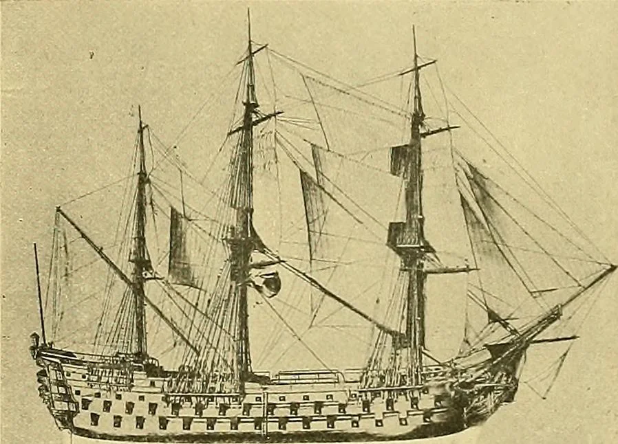 An illustration from Shipbuilding from its beginnings, 1913, leaf 104