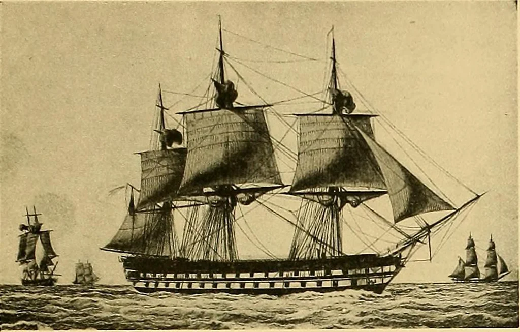 An illustration from Shipbuilding from its beginnings, 1913, leaf 106