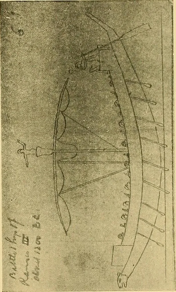 An illustration from Shipbuilding from its beginnings, 1913, leaf 28