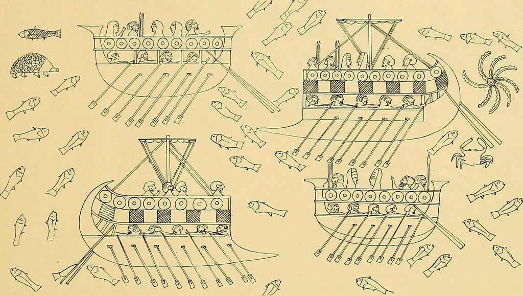 An illustration from Shipbuilding from its beginnings, 1913, leaf 30