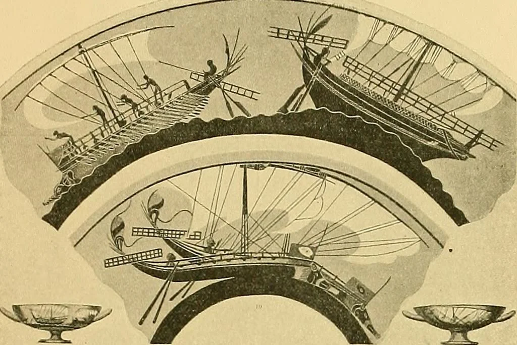 An illustration from Shipbuilding from its beginnings, 1913, leaf 32