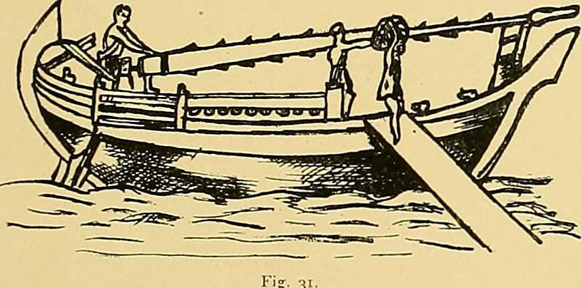 An illustration from Shipbuilding from its beginnings, 1913, leaf 34
