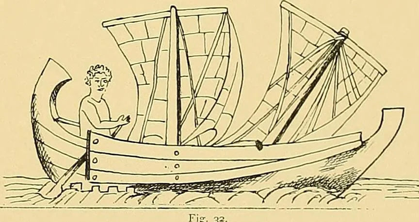 An illustration from Shipbuilding from its beginnings, 1913, leaf 34