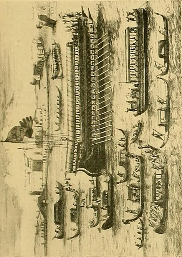 An illustration from Shipbuilding from its beginnings, 1913, leaf 38