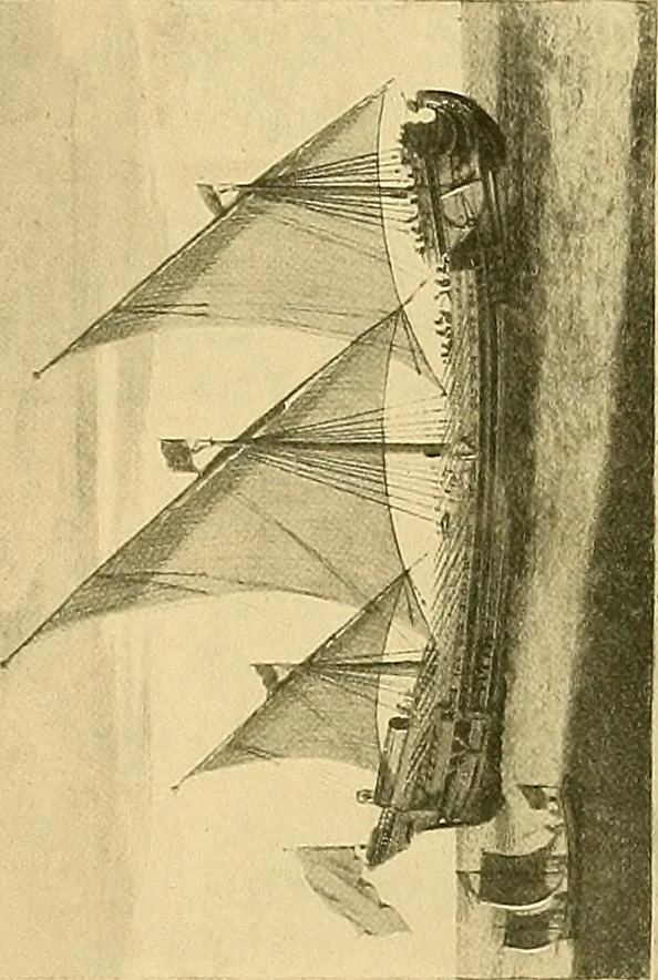 An illustration from Shipbuilding from its beginnings, 1913, leaf 38