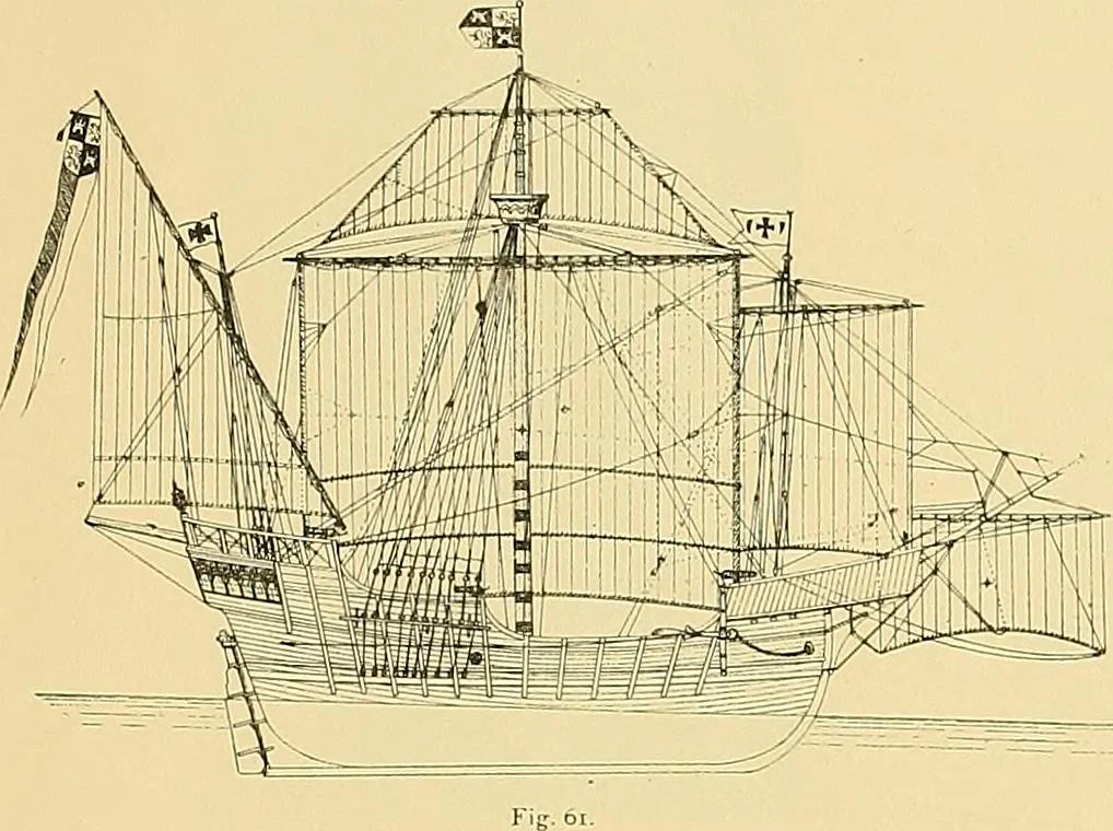 An illustration from Shipbuilding from its beginnings, 1913, leaf 44