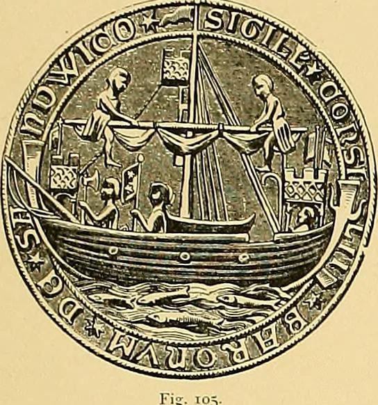 An illustration from Shipbuilding from its beginnings, 1913, leaf 62