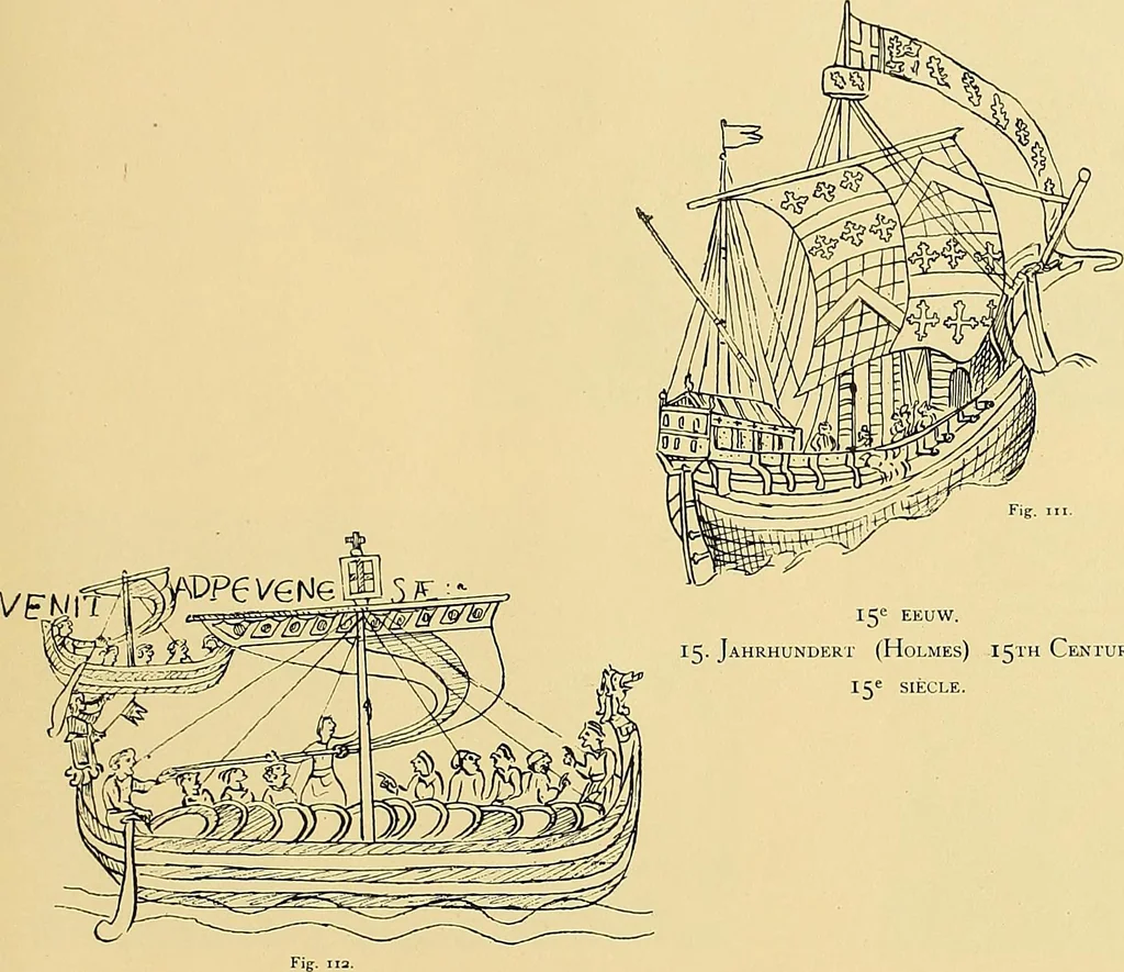 An illustration from Shipbuilding from its beginnings, 1913, leaf 64