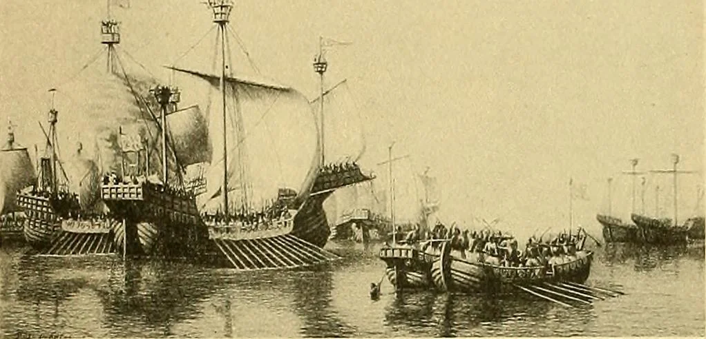 An illustration from Shipbuilding from its beginnings, 1913, leaf 66