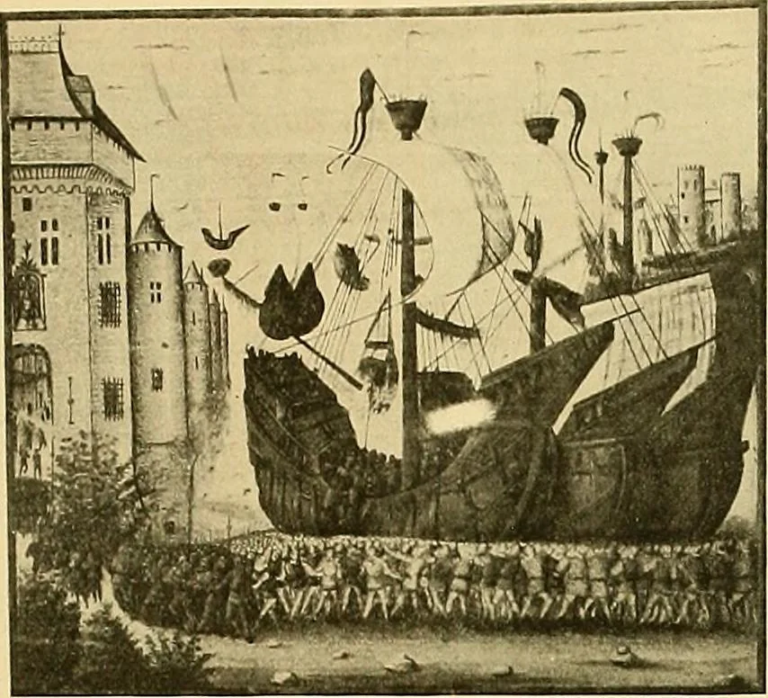 An illustration from Shipbuilding from its beginnings, 1913, leaf 68